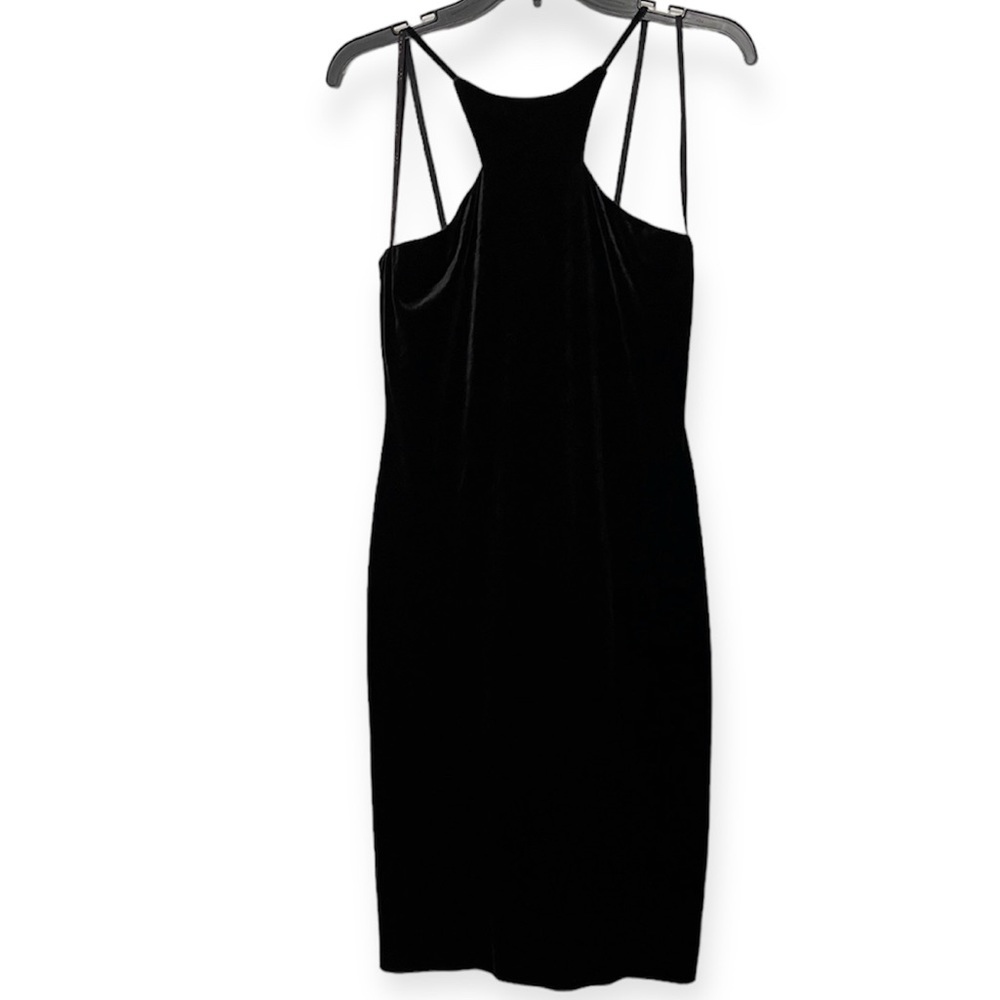 David Meister Velvet Black Dress